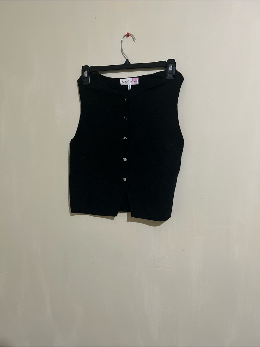 Heartloom Black Sleeveless Button-Front Knit Tank - Picture 2 of 3